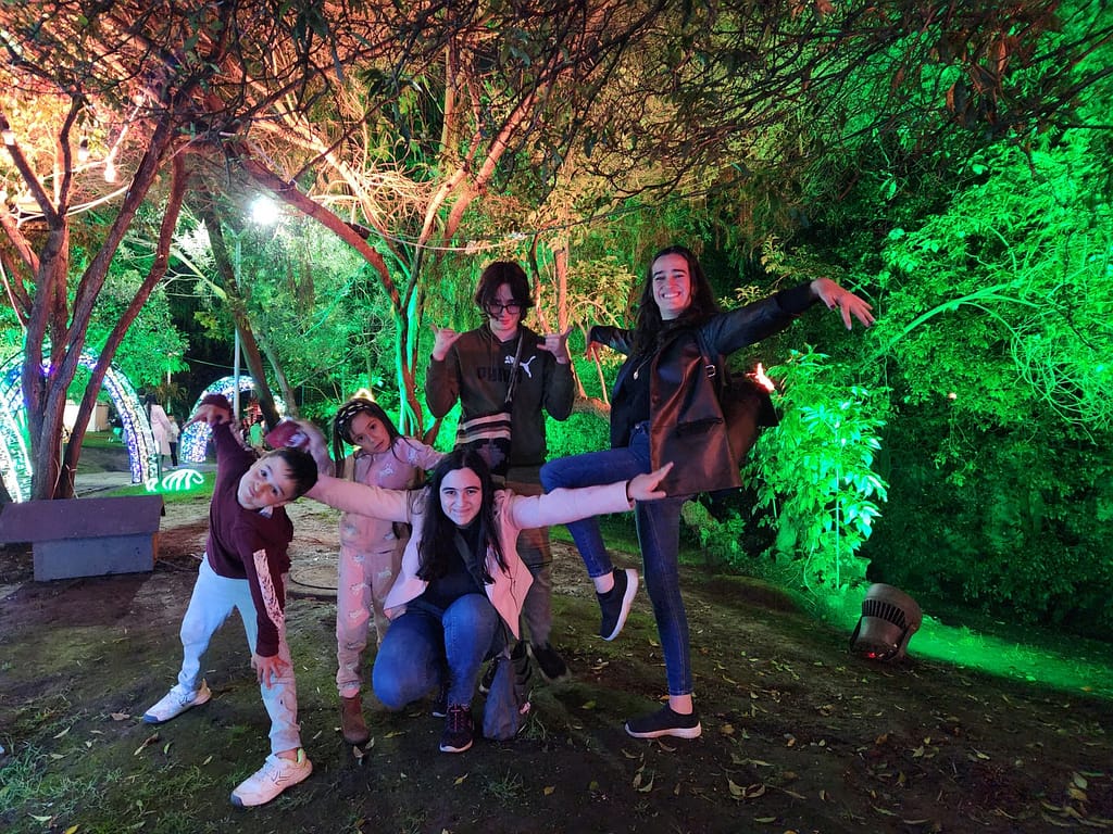 Familia que disfruta